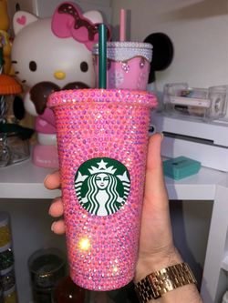 New Starbucks Pink Bling Cup
