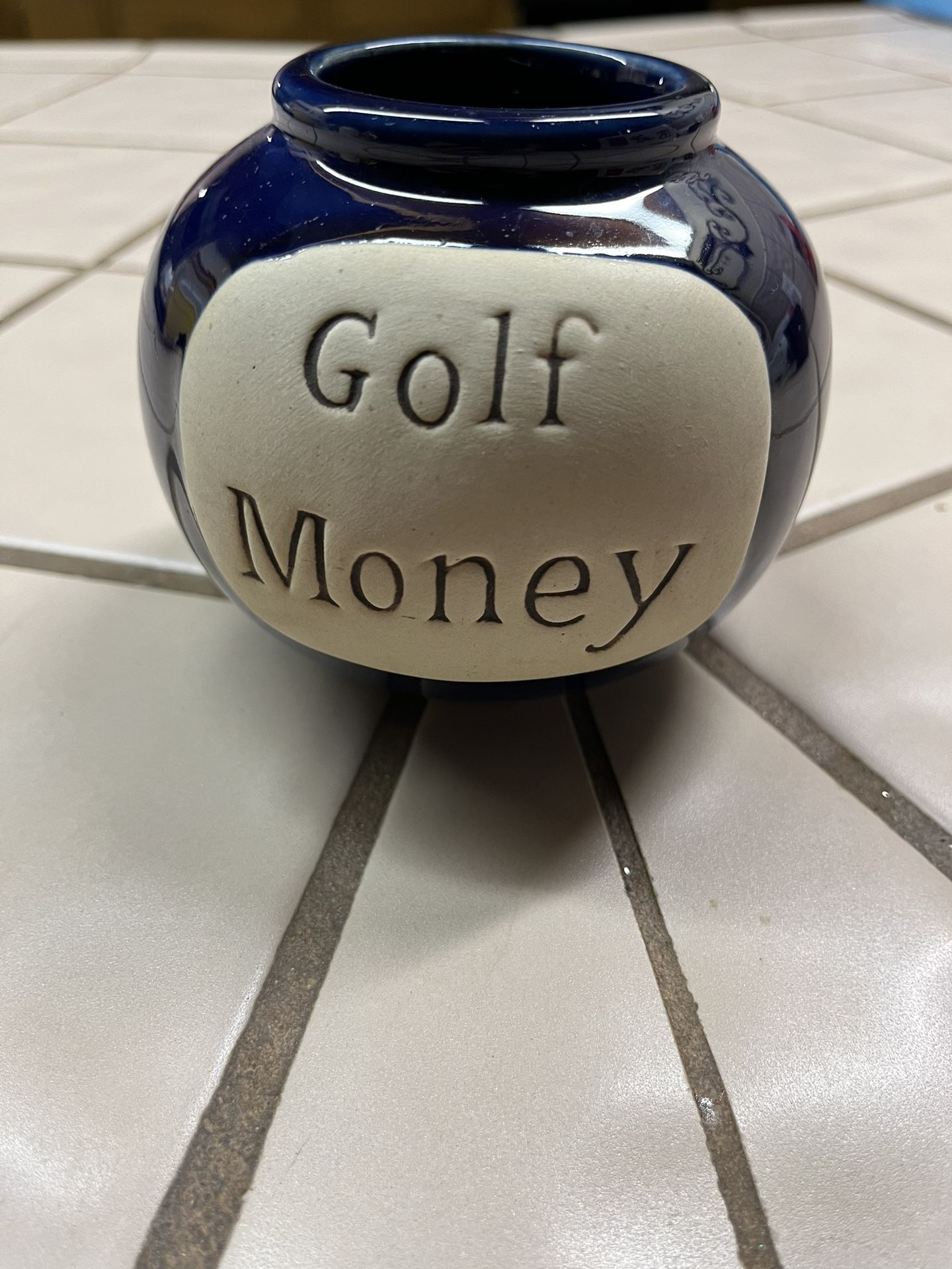 Golf Money Ceramic Money Container 
