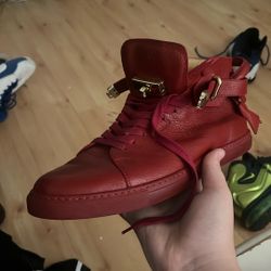 Buscemi Red Leather Sneakers