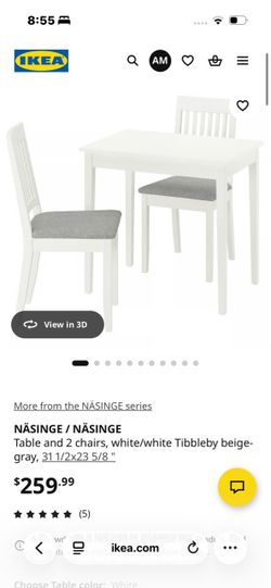 Table and 2 chairs