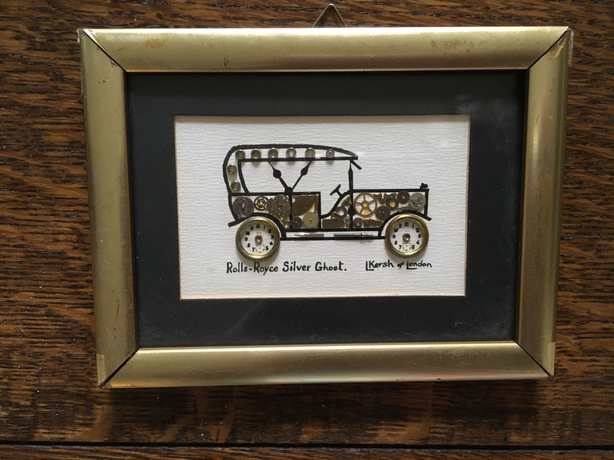 Horological Collage Rolls Royce Silver Ghost - L Kersh Of London