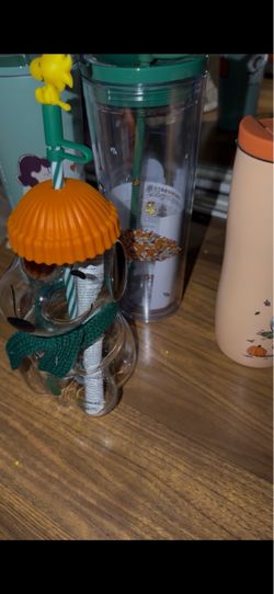 Starbucks Peanuts Halloween Pumpkin Cold Cup Set