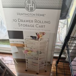 Huntington Home 10 Drawer Rolling Storage Cart