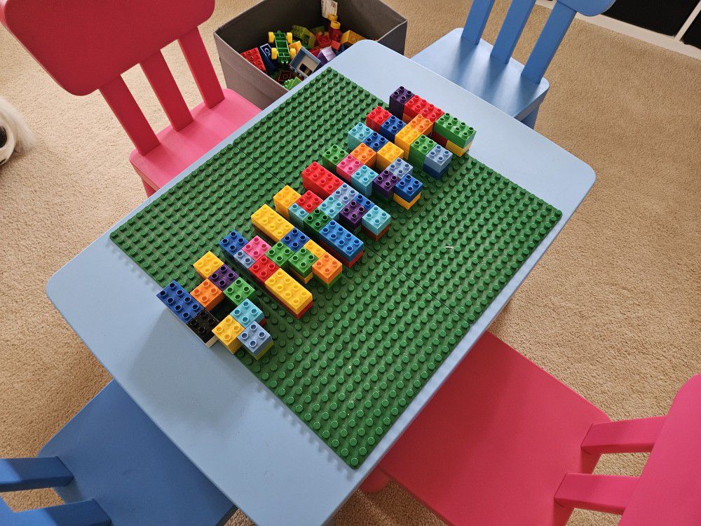 Kids Lego Duplo Table With 4 Chairs $100 Sale in Arcadia, CA - OfferUp