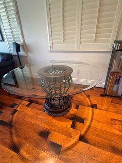 Glass Top Dining Table