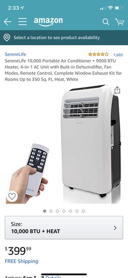 Serenelife air conditioning 4 in 1