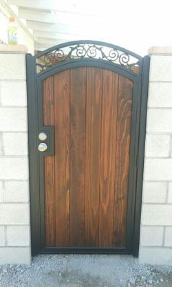 Iron wood gate