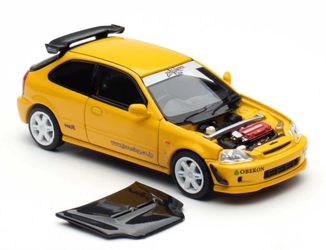 Motorhelix 1:64 Honda Civic Type R EK9 J'S Racing M65053 Diecast