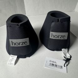 NWT  Horze Pro Bell Boots  Pack Of 2  Black  Size 0XL