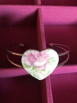 Handmade china jewelry in silver