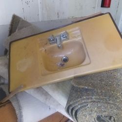Bathroom Sink With Counter Approximately ...