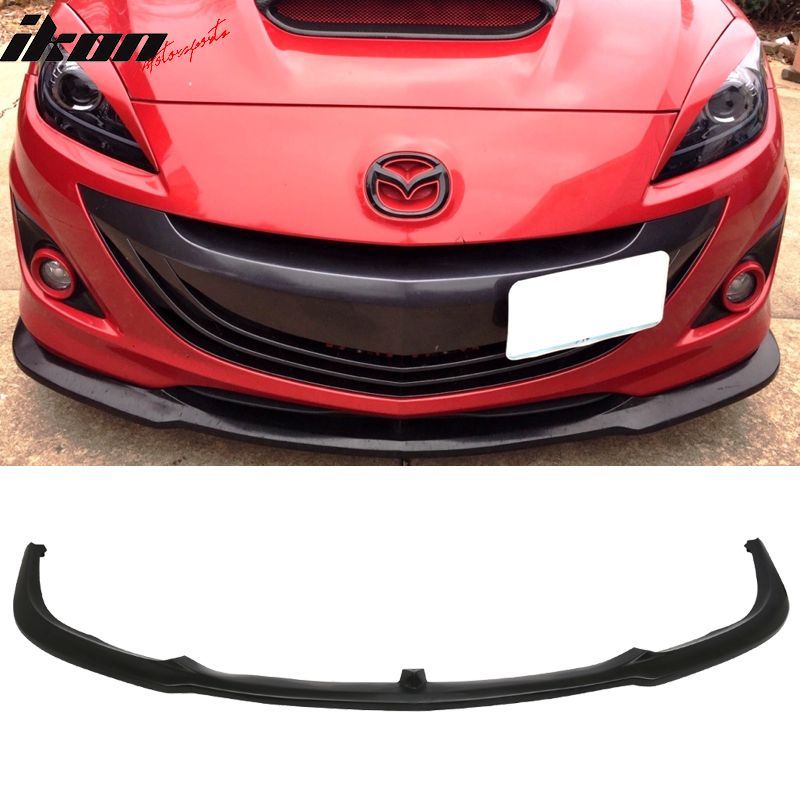 Fits 2010-2013 Mazda 3 Mazdaspeed Hatchback 5DR Sport Style Front Bumper Lip Splitter