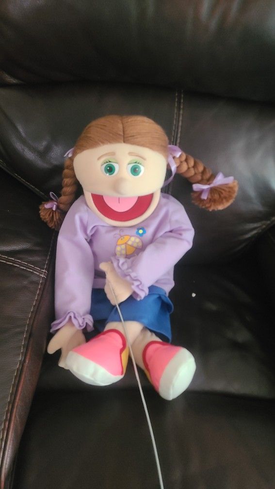 25" Amy, Peach Girl, Full Body, Ventriloquist Style Puppet