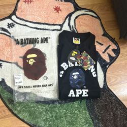 Bape T Shirt Black And Blue 