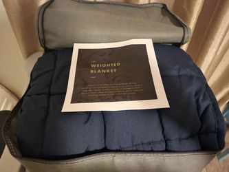 New twin size navy blue weighted blanket