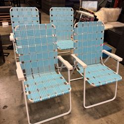 New-Set of 2 Patio Folding Chairs. Alloy Steel material. Weight Capacity: 264 lbs.