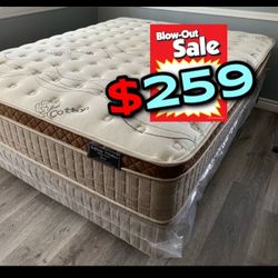 King Size Organic Cloud Comfort Europillowtop 12in 