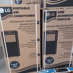 LG 12000btu Portable Ac's By LG.  Covers 550 Square Footage.  Complete Set With Windows Hose And Remote.  