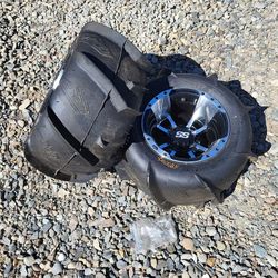 20x11-10 ITP Sandstar Tires On ITP SS112 Sport Wheels.  Raptor 700 Daw