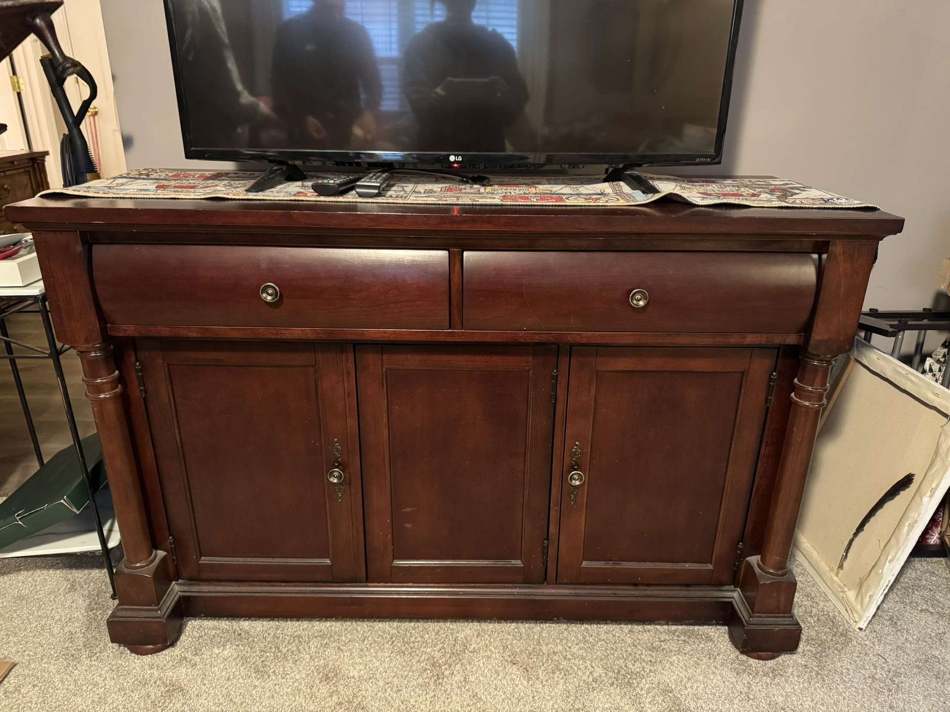 Wooden TV Stand with Storage