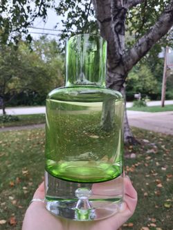 Krosno Polish Green Glass Vase