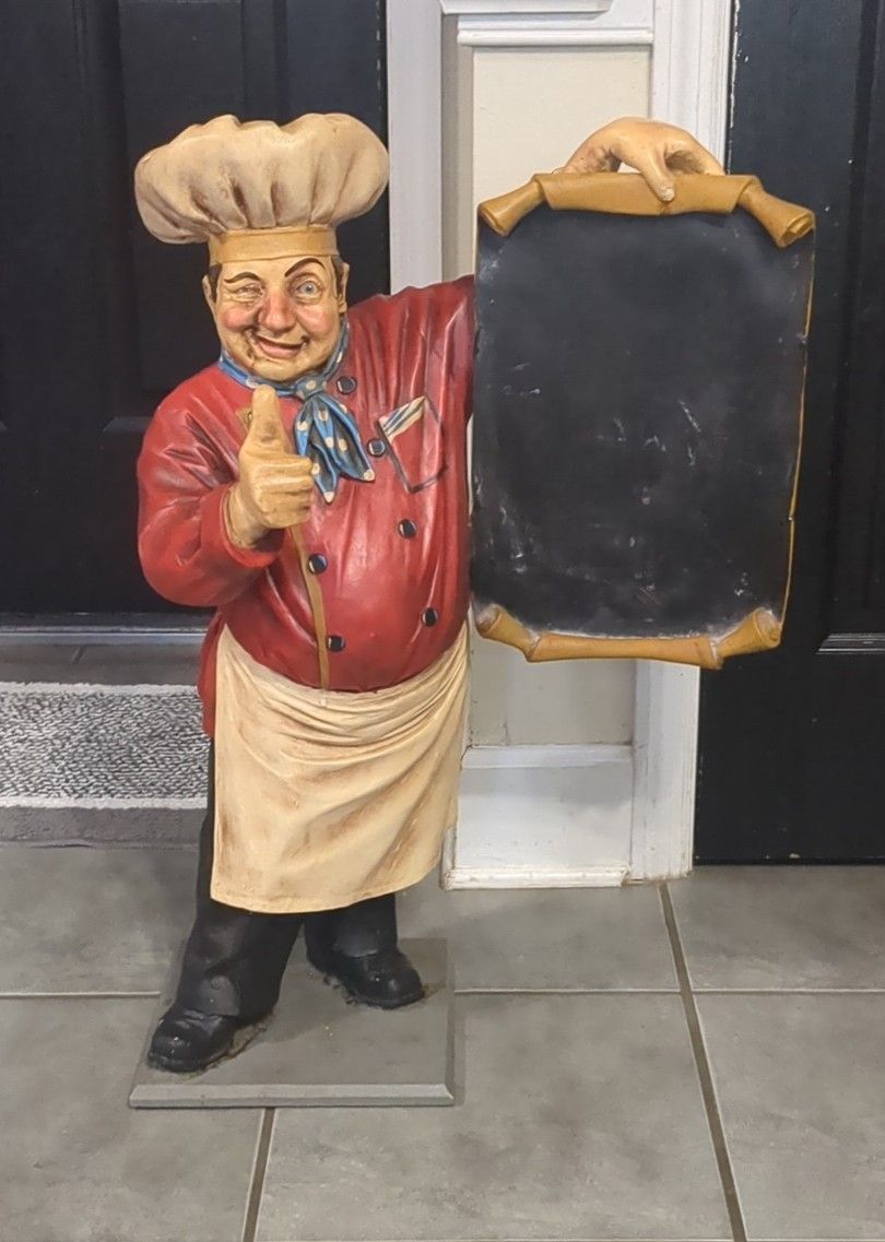 Papa Giuseppe Italian Chef Statue 32" GUC
