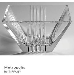 2 TIFFANY & Co METROPOLIS 4" BOWLS ~ Art Deco Style ~ Sold Together