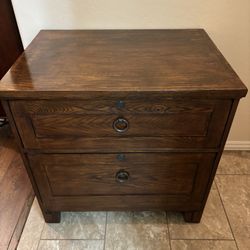 Wood File Cabinet 