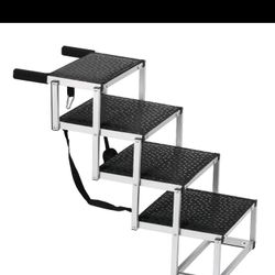 Collapsible heavy duty extra wide pet steps