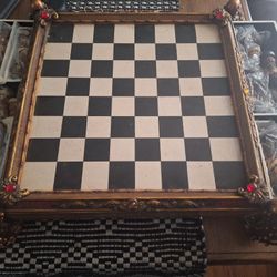 Oriental Accent hand crafted Richard Yip CARVED WOOD CHESS SET WITH DRAWERS 