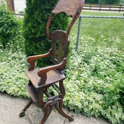 Vintage high chair and rocker  late 1800s 