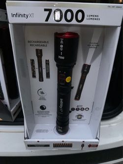 NEW! Infinity X1 7000L Flashlight – Dual Power USB Rechargeable Focusing Beam