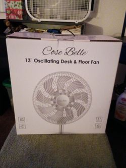 Cose  Belle. 13" Oscillating Desk & Floor Fan