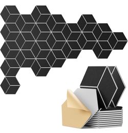 22-Pack Self-Adhesive Acoustic Panels, 12" x 10" x 0.4" – High-Density