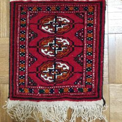 2 - Hand Knotted Wool Turkmen Accent Peices.