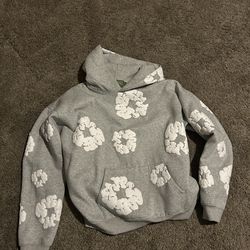 grey denim tears hoodie size small
