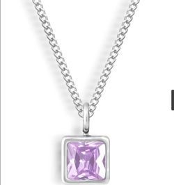 Amethyst Necklace In Silver