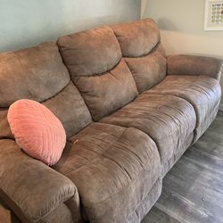 Couch And Loveseat Fully Electric Reclining Sofas