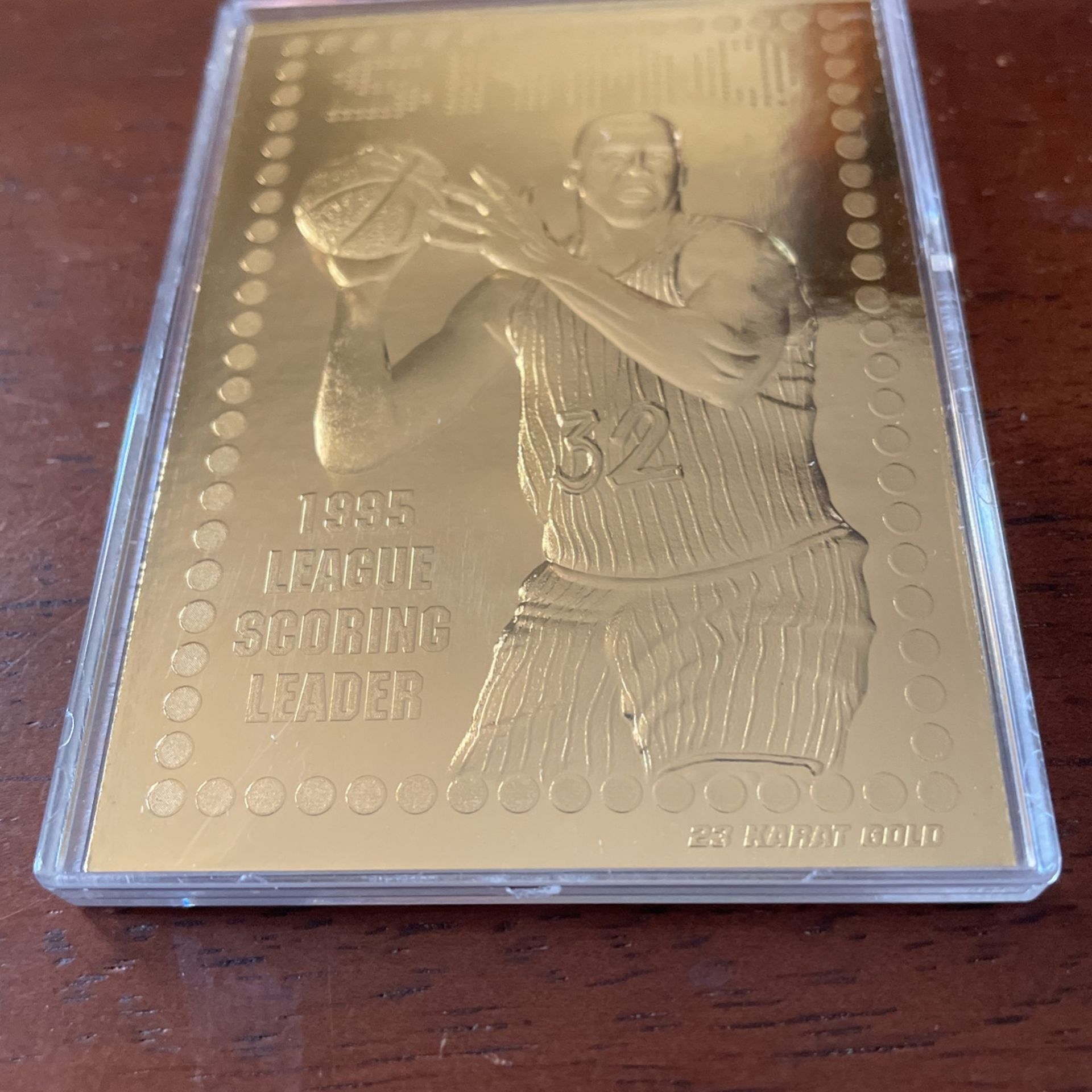 Shaquille O’Neal 23 karat gold trading card