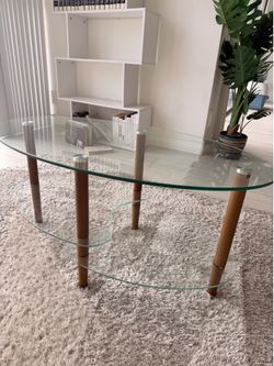 Glass Coffee Table – Mid-Century Modern Style