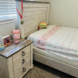 Ashley Full bed frame with matress