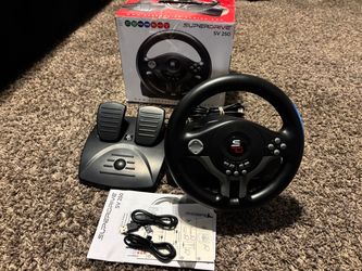 SUBSONIC Racing SV250 Gaming Steering Wheel Switch 2, PS4, Xbox & PC – 180° Racing wheel Nintendo Switch 2 & Switch, PS4, Xbox Series, PC, 180° rotati