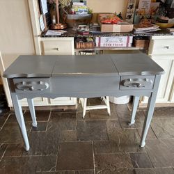 Gray Vanity Desk