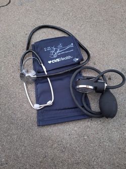 Navy Blood Pressure Cuff with Stethoscope