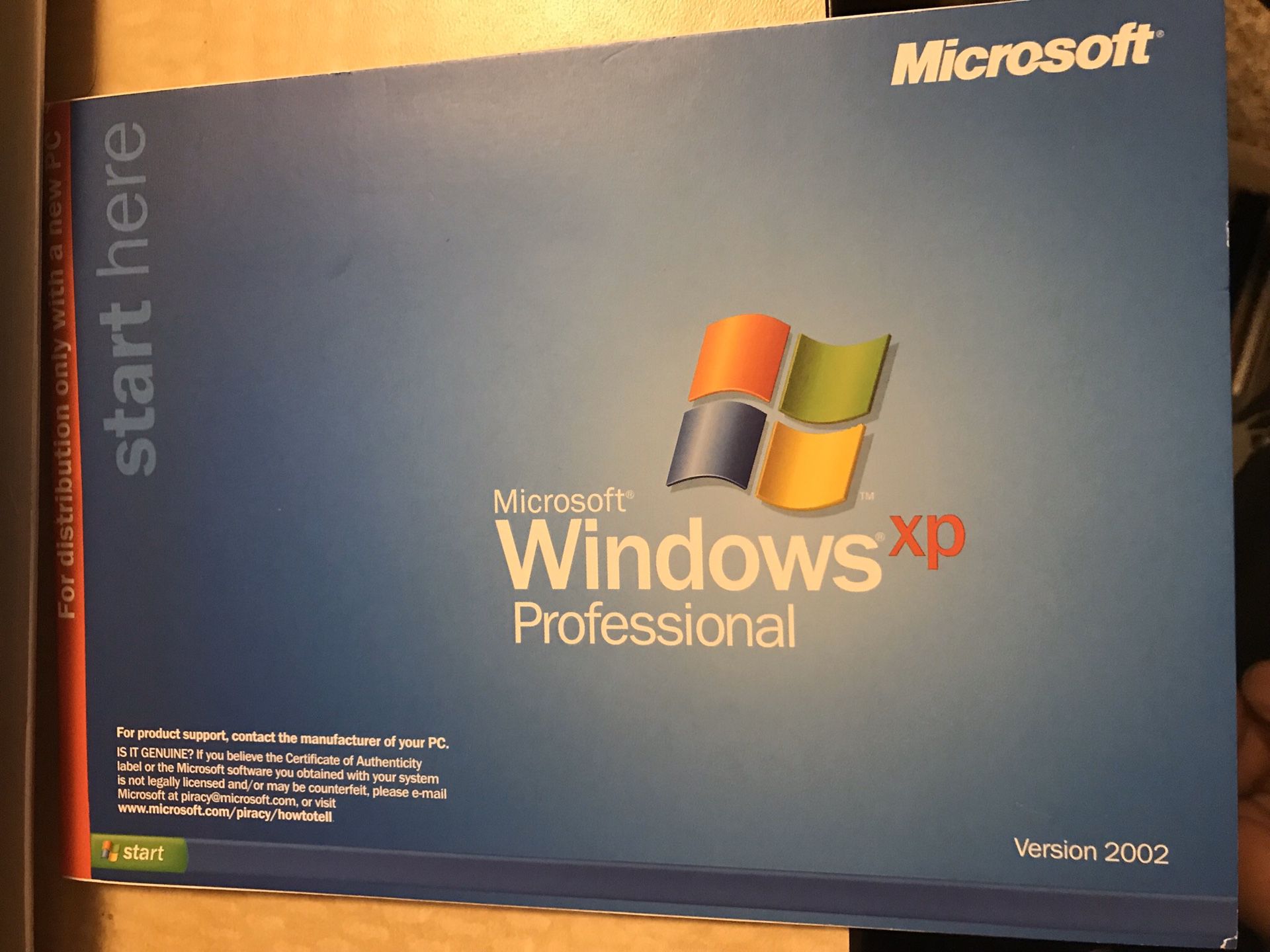 Microsoft Windows XP Professional 2002