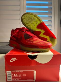 Size 11.5 - Nike Air Max 90 Ice Gym Red