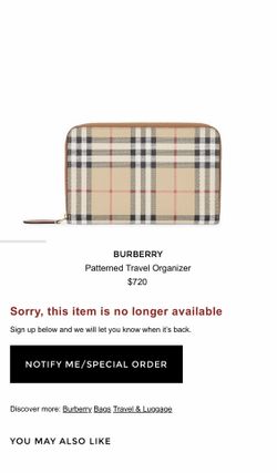 Burberry Travel Organiser