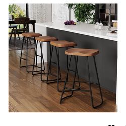 Alunaune 26” Metal Bar Stools set of 4