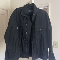 Black Jean Jacket Large