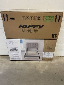 BRAND NEW PLATFORM BED + BRAND NEW 20”  HUFFY BICYCLE + BRAND NEW LED LIGHTS 